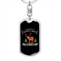 Lets Catch A Deer Hunter'S Keychain Gift Stainless Steel or 18k Gold Dog Tag Keyring-Express Your Love Gifts