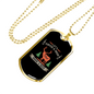 Lets Catch A Deer Hunting Necklace Stainless Steel or 18k Gold Dog Tag 24"-Express Your Love Gifts
