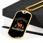 Lets Catch A Deer Hunting Necklace Stainless Steel or 18k Gold Dog Tag 24"-Express Your Love Gifts