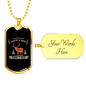 Lets Catch A Deer Hunting Necklace Stainless Steel or 18k Gold Dog Tag 24"-Express Your Love Gifts