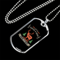 Lets Catch A Deer Hunting Necklace Stainless Steel or 18k Gold Dog Tag 24"-Express Your Love Gifts