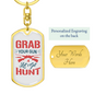 Lets Get Hunt Hunter'S Keychain Gift Stainless Steel or 18k Gold Dog Tag Keyring-Express Your Love Gifts