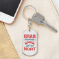 Lets Get Hunt Hunter'S Keychain Gift Stainless Steel or 18k Gold Dog Tag Keyring-Express Your Love Gifts