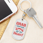 Lets Get Hunt Hunter'S Keychain Gift Stainless Steel or 18k Gold Dog Tag Keyring-Express Your Love Gifts