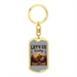 Lets Go Hunting Enjoy Living Hunter'S Keychain Gift Stainless Steel or 18k Gold Dog Tag Keyring-Express Your Love Gifts