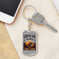 Lets Go Hunting Enjoy Living Hunter'S Keychain Gift Stainless Steel or 18k Gold Dog Tag Keyring-Express Your Love Gifts