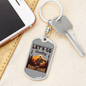 Lets Go Hunting Enjoy Living Hunter'S Keychain Gift Stainless Steel or 18k Gold Dog Tag Keyring-Express Your Love Gifts