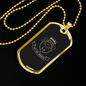 Lets Go To The Jungle Hunting Necklace Stainless Steel or 18k Gold Dog Tag 24"-Express Your Love Gifts
