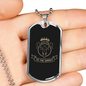 Lets Go To The Jungle Hunting Necklace Stainless Steel or 18k Gold Dog Tag 24"-Express Your Love Gifts