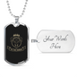 Lets Go To The Jungle Hunting Necklace Stainless Steel or 18k Gold Dog Tag 24"-Express Your Love Gifts
