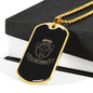 Lets Go To The Jungle Hunting Necklace Stainless Steel or 18k Gold Dog Tag 24"-Express Your Love Gifts