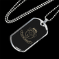 Lets Go To The Jungle Hunting Necklace Stainless Steel or 18k Gold Dog Tag 24"-Express Your Love Gifts