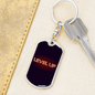 Level Up Gambler Keychain Stainless Steel or 18k Gold Dog Tag Keyring-Express Your Love Gifts