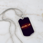 Level Up Gambler Necklace Stainless Steel or 18k Gold Dog Tag 24" Chain-Express Your Love Gifts