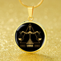 Libra Astrological Zodiac Sign Necklace Stainless Steel or 18k Gold 18-22"-Express Your Love Gifts