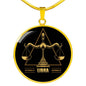 Libra Astrological Zodiac Sign Necklace Stainless Steel or 18k Gold 18-22"-Express Your Love Gifts