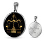 Libra Astrological Zodiac Sign Necklace Stainless Steel or 18k Gold 18-22"-Express Your Love Gifts