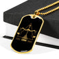 Libra Dog Tag Astrology Zodiac Sign Stainless Steel or 18k Gold 24" Chain-Express Your Love Gifts