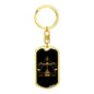 Libra Dog Tag Pendant Keychain Stainless Steel or 18k Gold-Express Your Love Gifts