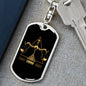 Libra Dog Tag Pendant Keychain Stainless Steel or 18k Gold-Express Your Love Gifts