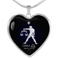 Libra Horoscope Zodiac Necklace Stainless Steel or 18k Gold Heart 18-22-Express Your Love Gifts