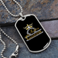 Libra Queen Crown Zodiac Necklace Stainless Steel or 18k Gold Dog Tag 24" Chain-Express Your Love Gifts