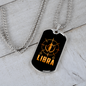 Libra Venus Zodiac Necklace Stainless Steel or 18k Gold Dog Tag 24" Chain-Express Your Love Gifts