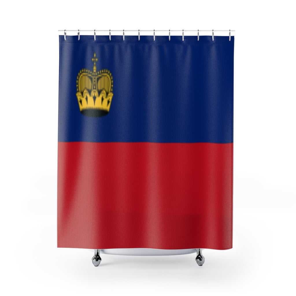 Liechtenstein Flag Stylish Design 71" x 74" Elegant Waterproof Shower Curtain for a Spa-like Bathroom Paradise Exceptional Craftsmanship-Express Your Love Gifts