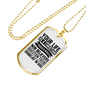 Life As A Christian Christian Necklace Stainless Steel or 18k Gold Dog Tag 24" Chain-Express Your Love Gifts