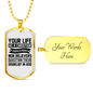 Life As A Christian Christian Necklace Stainless Steel or 18k Gold Dog Tag 24" Chain-Express Your Love Gifts