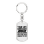 Life As A Christian Keychain Stainless Steel or 18k Gold Dog Tag Keyring-Express Your Love Gifts