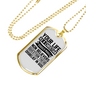 Life As Christian Necklace Stainless Steel or 18k Gold Dog Tag 24" Chain-Express Your Love Gifts