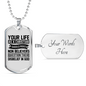 Life As Christian Necklace Stainless Steel or 18k Gold Dog Tag 24" Chain-Express Your Love Gifts