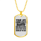 Life As Christian Necklace Stainless Steel or 18k Gold Dog Tag 24" Chain-Express Your Love Gifts