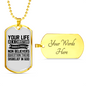 Life As Christian Necklace Stainless Steel or 18k Gold Dog Tag 24" Chain-Express Your Love Gifts