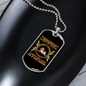 Life Coach Dog Brown Necklace Stainless Steel or 18k Gold Dog Tag 24" Chain-Express Your Love Gifts