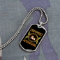 Life Coach Dog Brown Necklace Stainless Steel or 18k Gold Dog Tag 24" Chain-Express Your Love Gifts