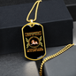 Life Coach Dog Brown Necklace Stainless Steel or 18k Gold Dog Tag 24" Chain-Express Your Love Gifts