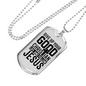 Life Follow Jesus Necklace Stainless Steel or 18k Gold Dog Tag 24" Chain-Express Your Love Gifts