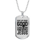 Life Follow Jesus Necklace Stainless Steel or 18k Gold Dog Tag 24" Chain-Express Your Love Gifts