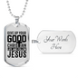Life Follow Jesus Necklace Stainless Steel or 18k Gold Dog Tag 24" Chain-Express Your Love Gifts