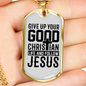 Life Follow Jesus Necklace Stainless Steel or 18k Gold Dog Tag 24" Chain-Express Your Love Gifts