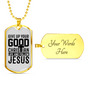 Life Follow Jesus Necklace Stainless Steel or 18k Gold Dog Tag 24" Chain-Express Your Love Gifts