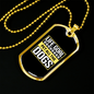 Life Goal Dark Necklace Stainless Steel or 18k Gold Dog Tag 24" Chain-Express Your Love Gifts
