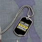 Life Goal Dark Necklace Stainless Steel or 18k Gold Dog Tag 24" Chain-Express Your Love Gifts