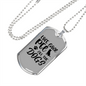 Life Goal Necklace Stainless Steel or 18k Gold Dog Tag 24" Chain-Express Your Love Gifts