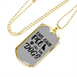 Life Goal Necklace Stainless Steel or 18k Gold Dog Tag 24" Chain-Express Your Love Gifts