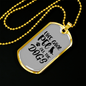 Life Goal Necklace Stainless Steel or 18k Gold Dog Tag 24" Chain-Express Your Love Gifts
