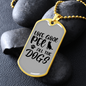 Life Goal Necklace Stainless Steel or 18k Gold Dog Tag 24" Chain-Express Your Love Gifts