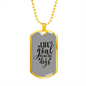Life Goal Pet All Dogs Plain Necklace Stainless Steel or 18k Gold Dog Tag 24" Chain-Express Your Love Gifts